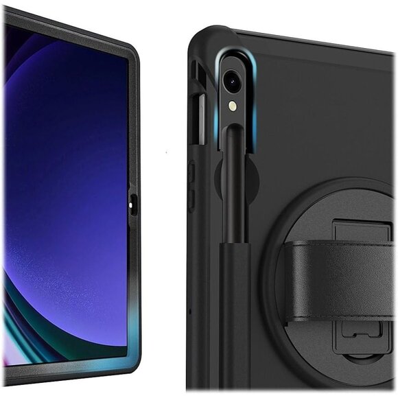 Hand Strap Series Case for Samsung Galaxy Tab S9+ black hard - Picture 9 of 9